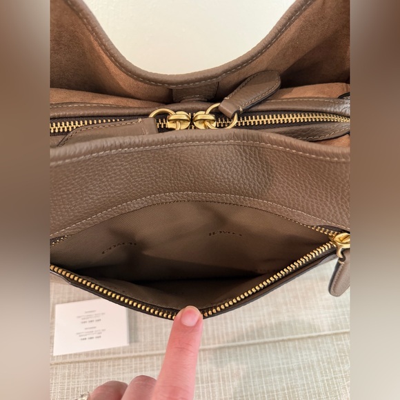 Coach Medium Bella Shoulder Bag NWT Dark Stone Pebble Leather - Picture 9 of 9